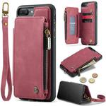 For iPhone 7 Plus / 8 Plus CaseMe C20 Multifunctional RFID Leather Phone Case(Red)