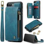 For iPhone 7 Plus / 8 Plus CaseMe C20 Multifunctional RFID Leather Phone Case(Blue)
