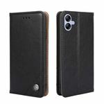 For Samsung Galaxy A04e 4G Non-Magnetic Retro Texture Flip Leather Phone Case(Black)