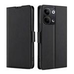 For OPPO Reno9 Pro+ 5G Ultra-thin Voltage Side Buckle Horizontal Flip Leather Phone Case(Black)