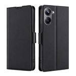 For Realme 10 Pro 5G Ultra-thin Voltage Side Buckle Horizontal Flip Leather Phone Case(Black)