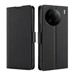 For vivo X90 Pro 5G Ultra-thin Voltage Side Buckle Horizontal Flip Leather Phone Case(Black)