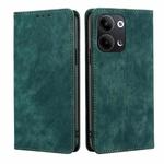 For OPPO Reno9 5G / Reno9 Pro 5G RFID Anti-theft Brush Magnetic Leather Phone Case(Green)