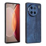 For vivo X90 Pro AZNS 3D Embossed Skin Feel Phone Case(Sapphire Blue)