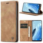 For OPPO Reno7 4G Indonesia/F21 Pro 4G/Reno8 4G CaseMe 013 Multifunctional Horizontal Flip Leather Phone Case(Brown)