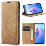 For OPPO Reno8 5G Global CaseMe 013 Multifunctional Horizontal Flip Leather Phone Case(Brown)