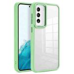 For Samsung Galaxy S23 5G Clear Acrylic Soft TPU Phone Case(Tea Green)