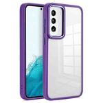For Samsung Galaxy S23+ 5G Clear Acrylic Soft TPU Phone Case(Dark Purple)