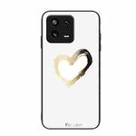 For Xiaomi 13 Colorful Painted Glass Phone Case(Golden Love)