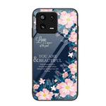 For Xiaomi 13 Colorful Painted Glass Phone Case(Flowers)