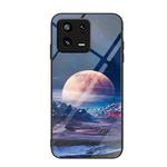 For Xiaomi 13 Colorful Painted Glass Phone Case(Moon Hill)