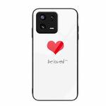 For Xiaomi 13 Pro Colorful Painted Glass Phone Case(Red Heart)