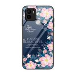 For Xiaomi Redmi A1+ Colorful Painted Glass Phone Case(Flowers)