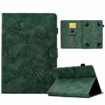 For 8 inch Tablets Tower Embossed Leather Tablet Case(Green)