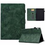 For Huawei MediaPad T3 10 Tower Embossed Leather Tablet Case(Green)