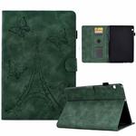 For Huawei MediaPad T5 Tower Embossed Leather Tablet Case(Green)