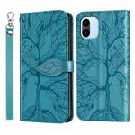 For Xiaomi Redmi A1 Life Tree Embossing Pattern Leather Phone Case(Blue)
