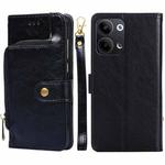 For OPPO Reno9 5G / Reno9 Pro 5G Zipper Bag Leather Phone Case(Black)