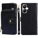 For Realme 10 Pro+ 5G Zipper Bag Leather Phone Case(Black)