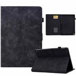 For Amazon Kindle Fire HD10 2021 Tower Embossed Leather Smart Tablet Case(Black)