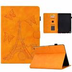 For Amazon Kindle Fire HD10 2021 Tower Embossed Leather Smart Tablet Case(Khaki)