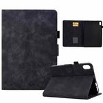 For Lenovo Tab P11 Tower Embossed Leather Smart Tablet Case(Black)