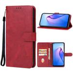 For OPPO Reno8 Z Leather Phone Case(Red)