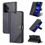 For Xiaomi Redmi Note 12 Pro 5G China / Note 12 Pro 5G China+ 5G AZNS Sheepskin Texture Flip Leather Phone Case(Black)