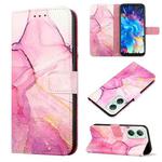For Infinix Hot 20 5G X666 X66B PT003 Marble Pattern Flip Leather Phone Case(Pink Purple Gold)