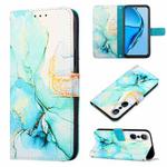 For Infinix Hot 20S / 20 Pro X6827 PT003 Marble Pattern Flip Leather Phone Case(Green)