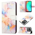 For Infinix Smart 7 X6515 PT003 Marble Pattern Flip Leather Phone Case(Marble White)