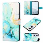 For Tecno Pop 6 Pro PT003 Marble Pattern Flip Leather Phone Case(Green)