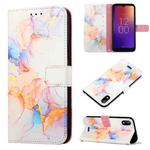 For Moxee M2160 PT003 Marble Pattern Flip Leather Phone Case(Marble White)