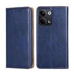 For OPPO Reno9 5G / Reno9 Pro 5G Gloss Oil Solid Color Magnetic Leather Phone Case(Blue)