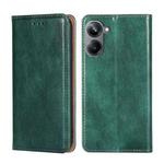 For Realme 10 Pro 5G Gloss Oil Solid Color Magnetic Leather Phone Case(Green)