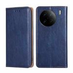 For vivo X90 Pro 5G Gloss Oil Solid Color Magnetic Leather Phone Case(Blue)
