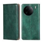 For vivo X90 Pro 5G Gloss Oil Solid Color Magnetic Leather Phone Case(Green)