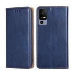 For TCL 40R 5G Gloss Oil Solid Color Magnetic Leather Phone Case(Blue)