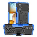 For Xiaomi Poco M4 / M5 Tire Texture TPU + PC Phone Case with Holder(Blue)