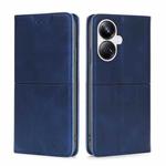 For Realme 10 Pro+ 5G Cow Texture Magnetic Horizontal Flip Leather Phone Case(Blue)