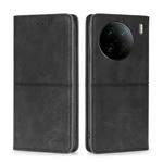 For vivo X90 Pro 5G Cow Texture Magnetic Horizontal Flip Leather Phone Case(Black)