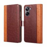 For Realme 10 Pro 5G Ostrich Texture Flip Leather Phone Case(Brown)