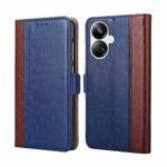 For Realme 10 Pro+ 5G Ostrich Texture Flip Leather Phone Case(Blue)