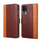 For TCL 40R 5G Ostrich Texture Flip Leather Phone Case(Brown)