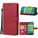 For Cricket Icon 4 Leather Phone Case(Red)