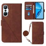 For Infinix Hot 20S/20 Pro Crossbody 3D Embossed Flip Leather Phone Case(Brown)