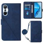 For Infinix Hot 20S/20 Pro Crossbody 3D Embossed Flip Leather Phone Case(Blue)