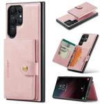 For Samsung Galaxy S23 Ultra 5G JEEHOOD Retro Magnetic Detachable Wallet Phone Case(Pink)
