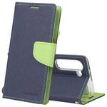 For Samsung Galaxy S23 5G GOOSPERY FANCY DIARY Cross Texture Leather Phone Case(Navy Blue)