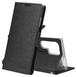 For Samsung Galaxy S23 Ultra 5G GOOSPERY FANCY DIARY Cross Texture Leather Phone Case(Black)